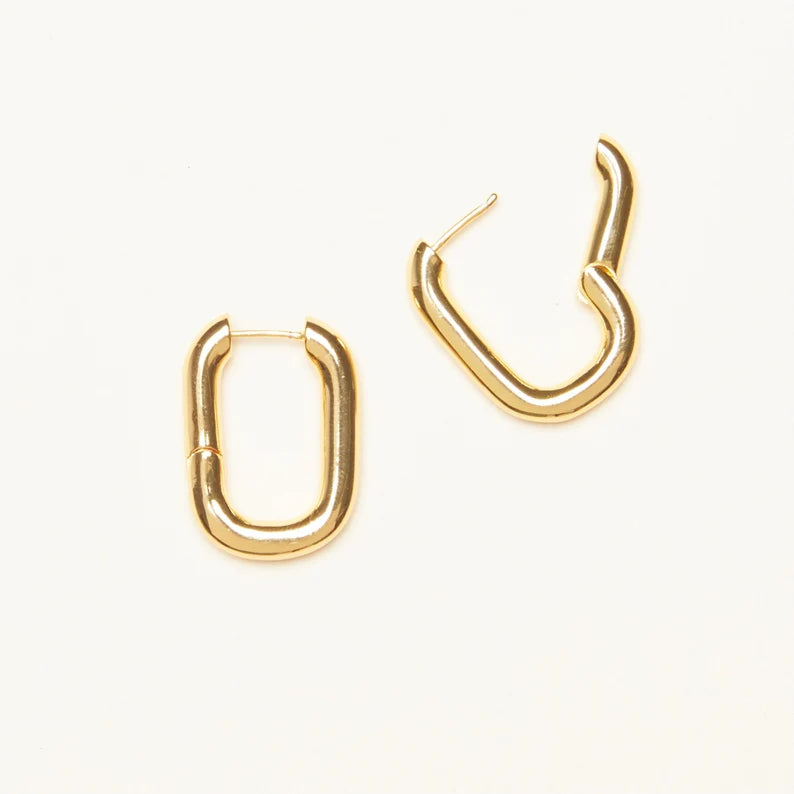 Mini square Gold Hoops