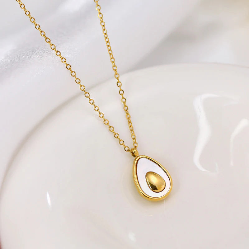 18K Gold-Plated Avocado Charm Necklace