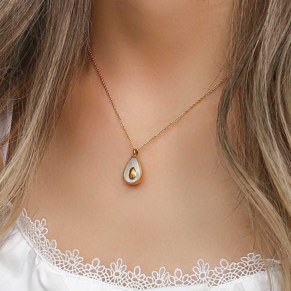 18K Gold-Plated Avocado Charm Necklace