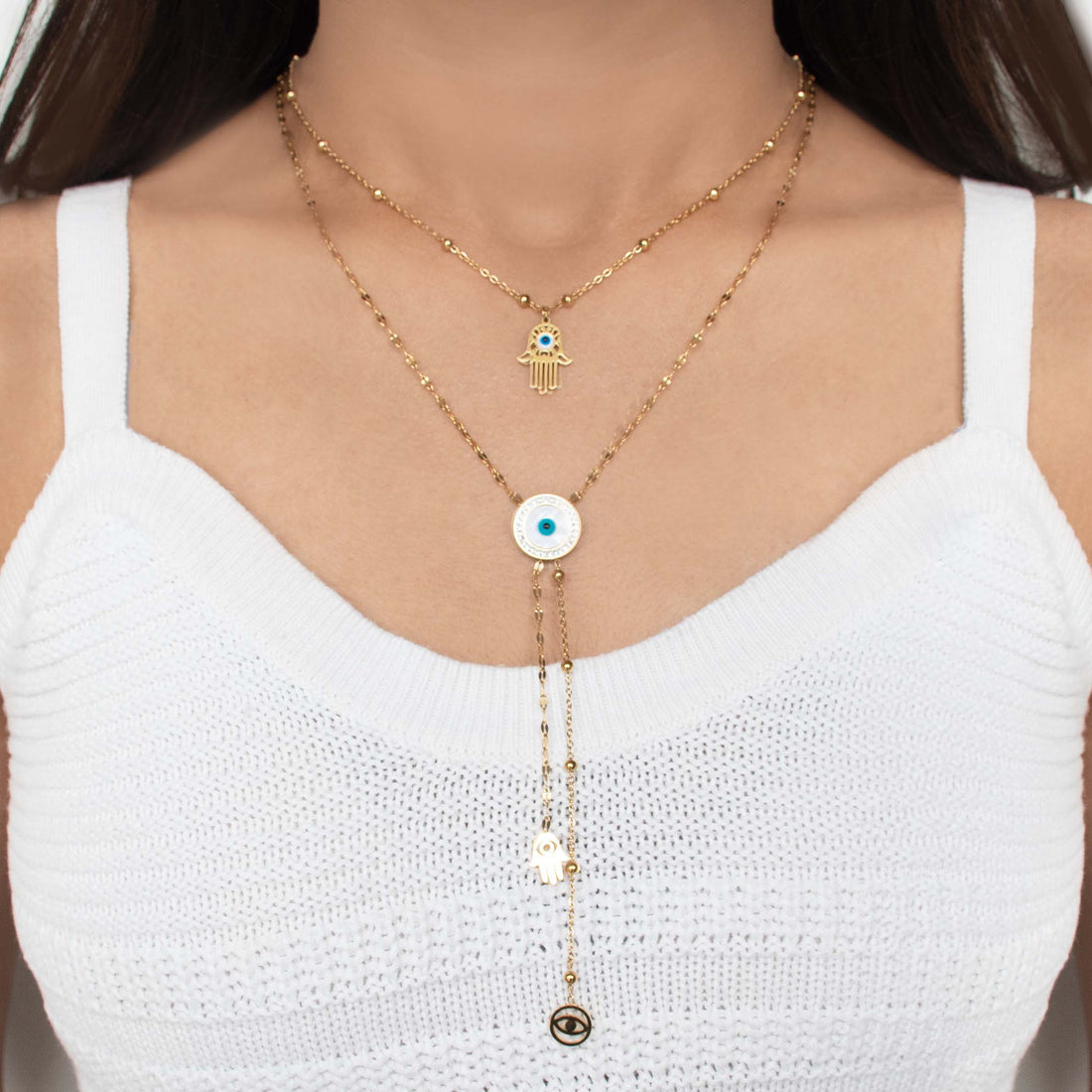 Evil Eye Zodiac Stainless Steel Necklaces