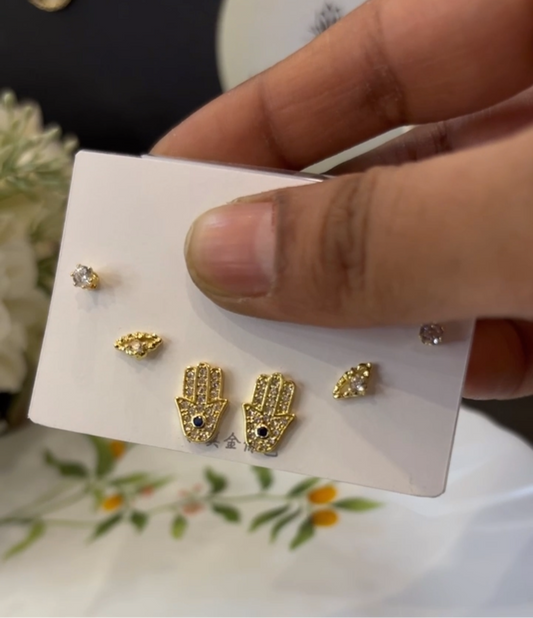 Everyday Chic - 3-in-1 Earring Set
