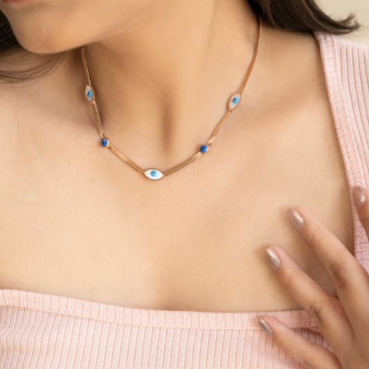 Evil Eye with snake chain Necklace